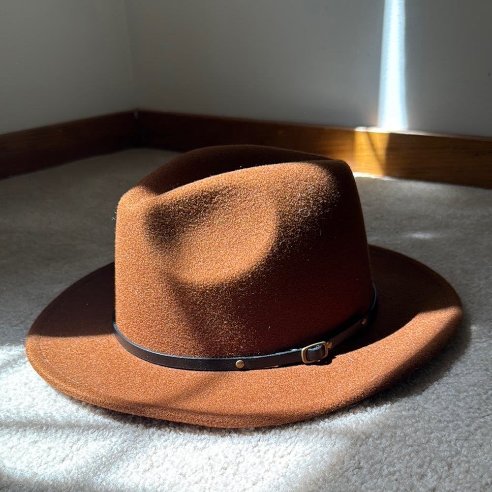 Classic Brown Fedora with Black Band